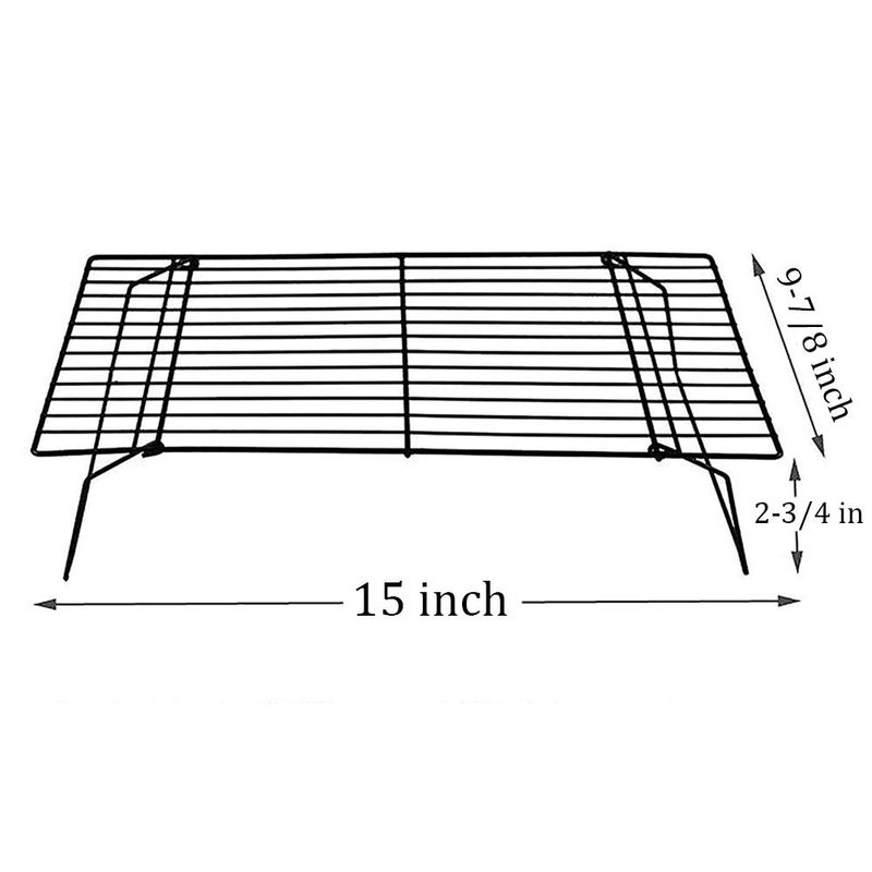 Kingrol 2 Pack 3-Tier Stackable Cooling Rack, Non-stick Wire Cake Rack for Pies, Cookies, Pastries - Image 3